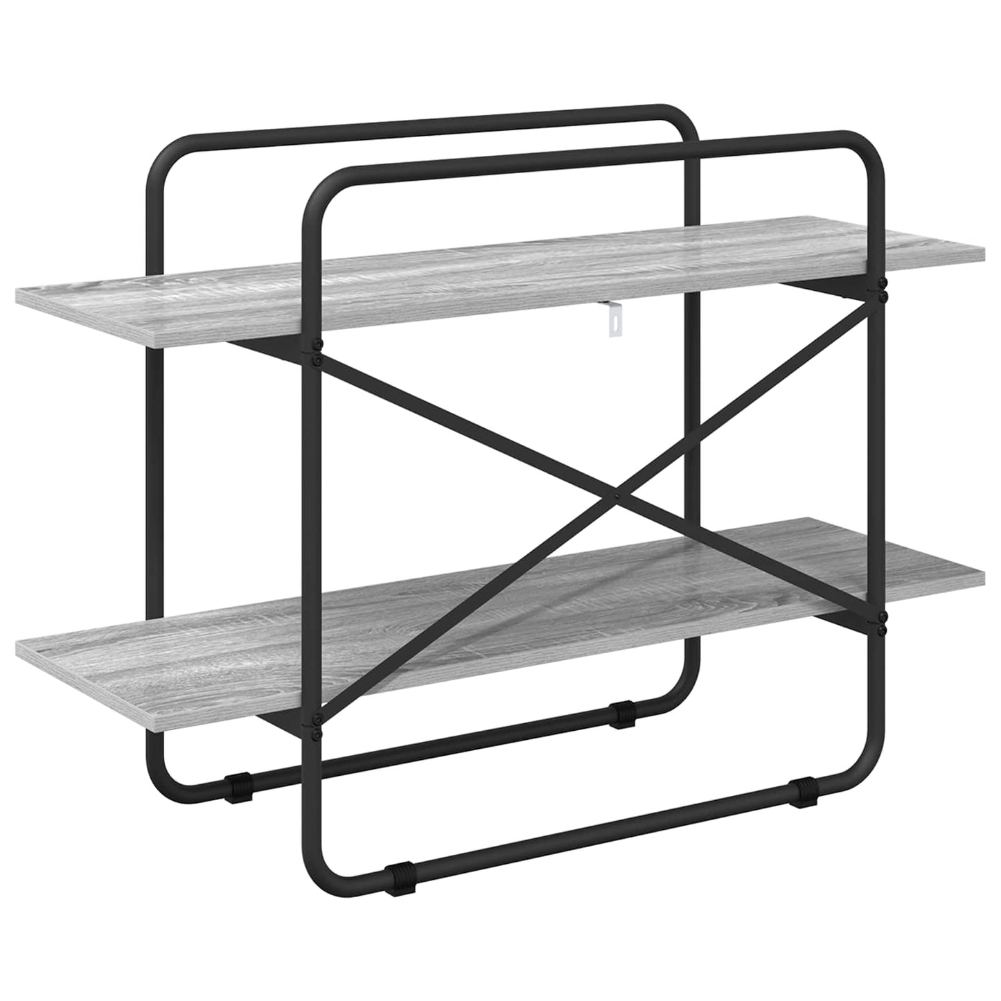 vidaXL Bookshelf 2-Tier 100 x 35 x 70 cm PB Grey Sonoma
