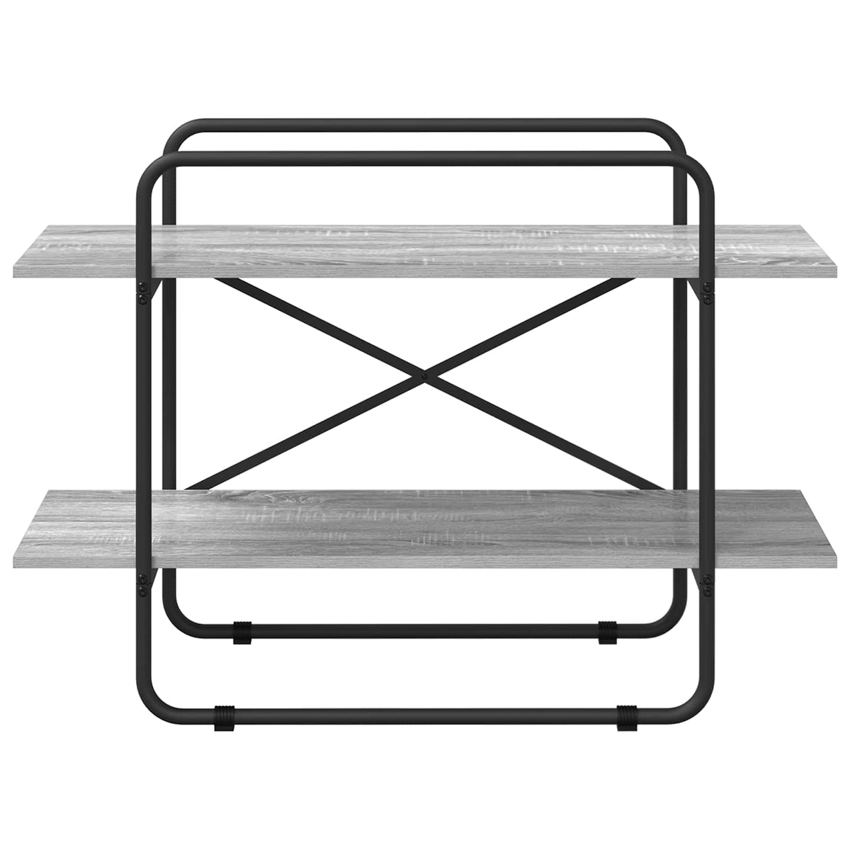 vidaXL Bookshelf 2-Tier 100 x 35 x 70 cm PB Grey Sonoma