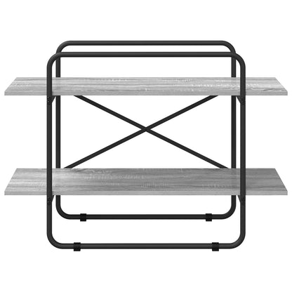 vidaXL Bookshelf 2-Tier 100 x 35 x 70 cm PB Grey Sonoma