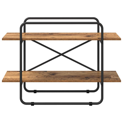 vidaXL Bookshelf 2-Tier 100 x 35 x 70 cm PB Oak Wood