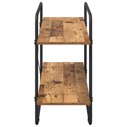 vidaXL Bookshelf 2-Tier 100 x 35 x 70 cm PB Oak Wood