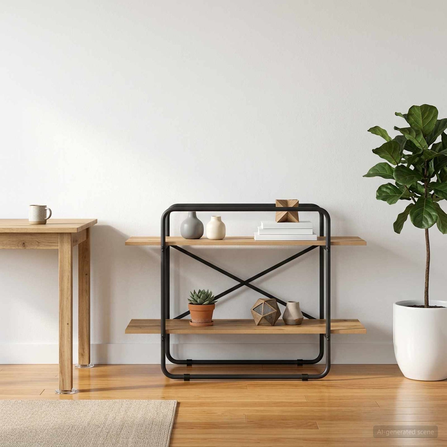 vidaXL Bookshelf 2-Tier 100 x 35 x 70 cm PB Artisan Oak