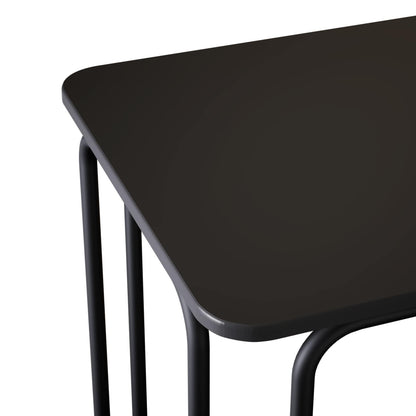 vidaXL Dining Table 100 x 50 x 75 cm Engineered Wood Black Rectangular