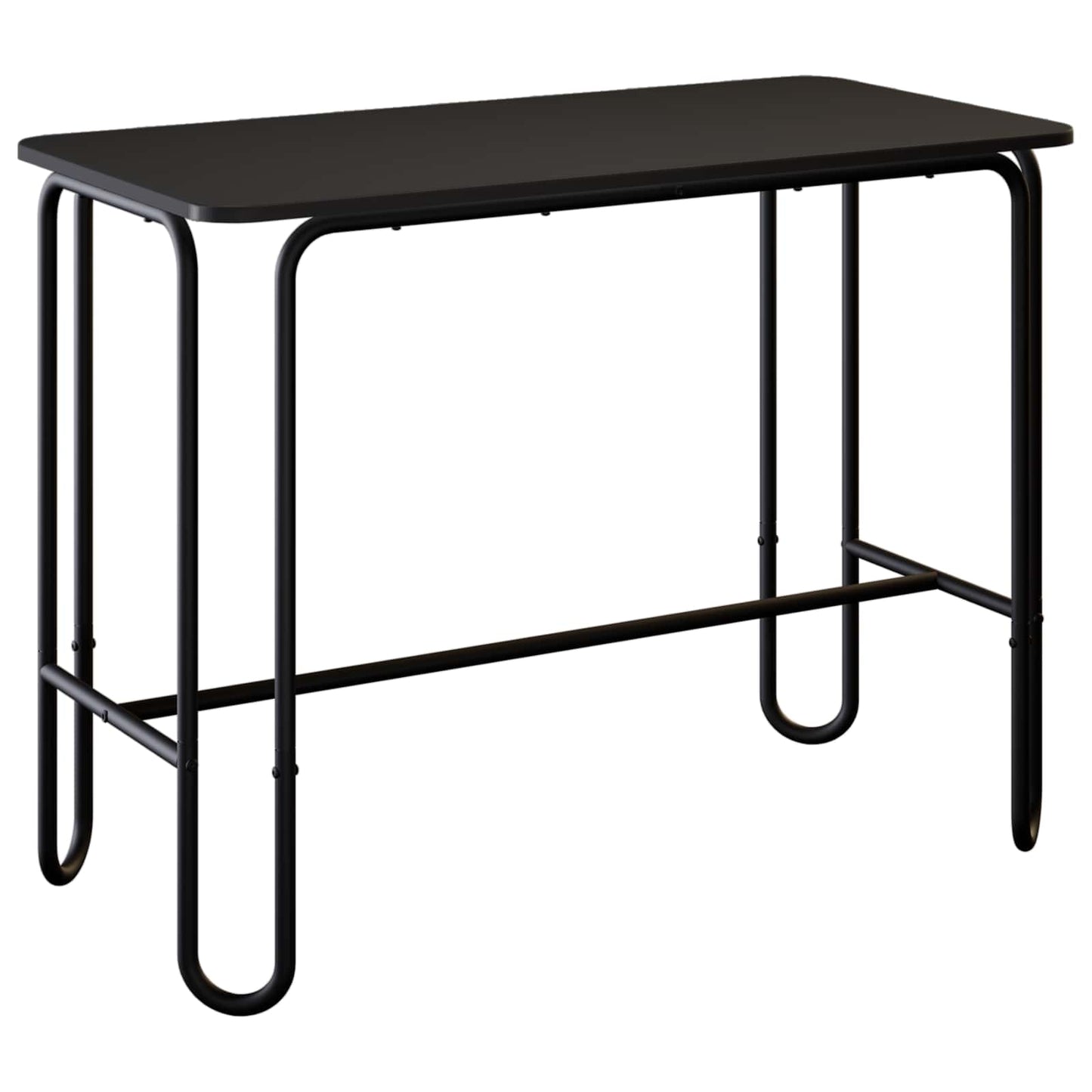 vidaXL Dining Table 100 x 50 x 75 cm Engineered Wood Black Rectangular