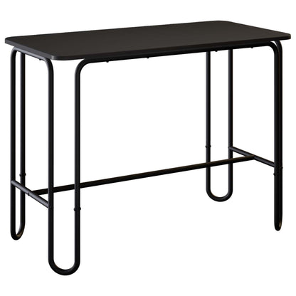 vidaXL Dining Table 100 x 50 x 75 cm Engineered Wood Black Rectangular