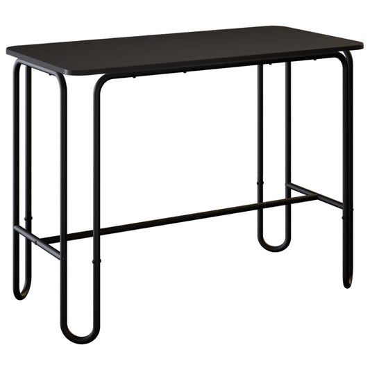 vidaXL Dining Table 100 x 50 x 75 cm Engineered Wood Black Rectangular