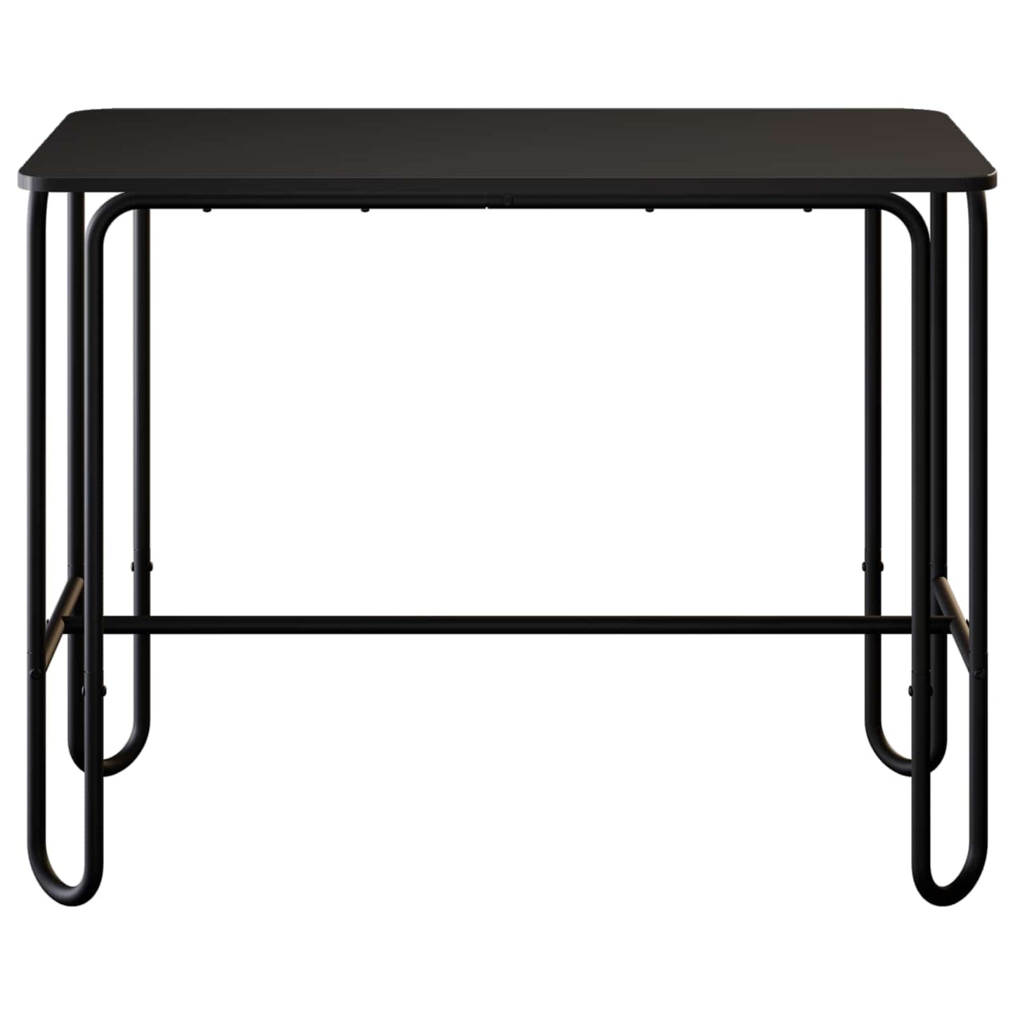 vidaXL Dining Table 100 x 50 x 75 cm Engineered Wood Black Rectangular