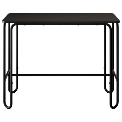 vidaXL Dining Table 100 x 50 x 75 cm Engineered Wood Black Rectangular