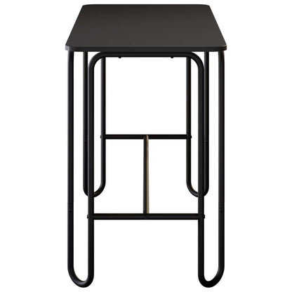 vidaXL Dining Table 100 x 50 x 75 cm Engineered Wood Black Rectangular