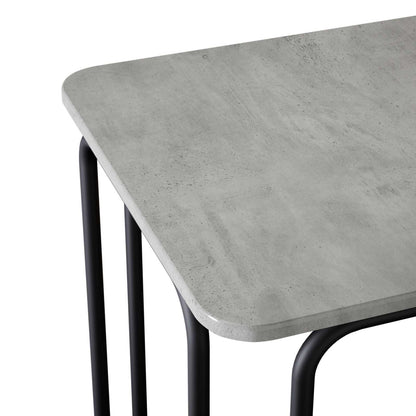 vidaXL Dining Table 100 x 50 x 75 cm Engineered Wood Concrete Grey