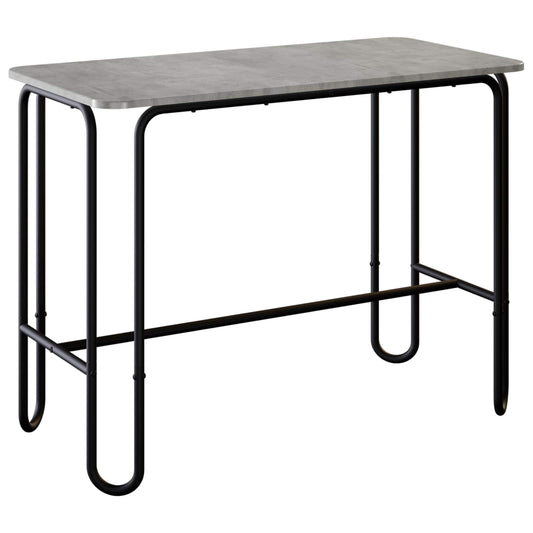 vidaXL Dining Table 100 x 50 x 75 cm Engineered Wood Concrete Grey