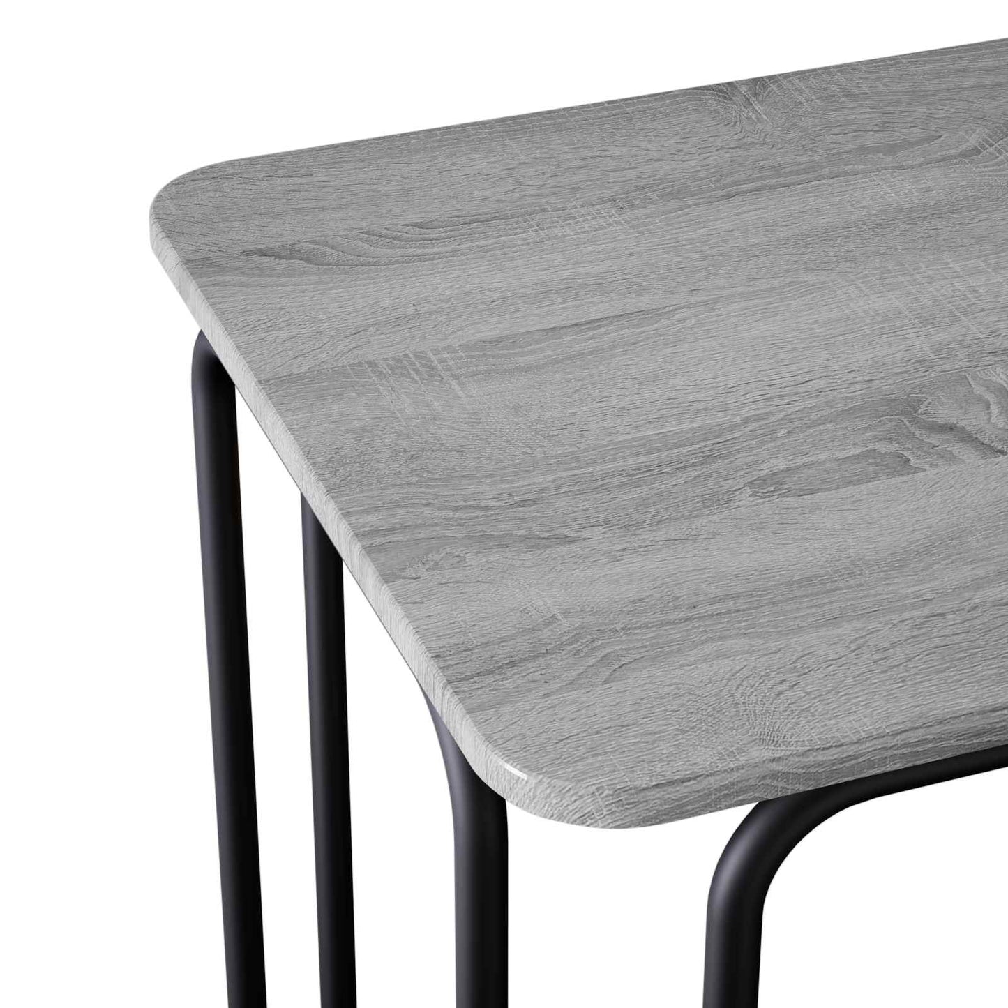 vidaXL Dining Table 100 x 50 x 75 cm Engineered Wood Grey Sonoma