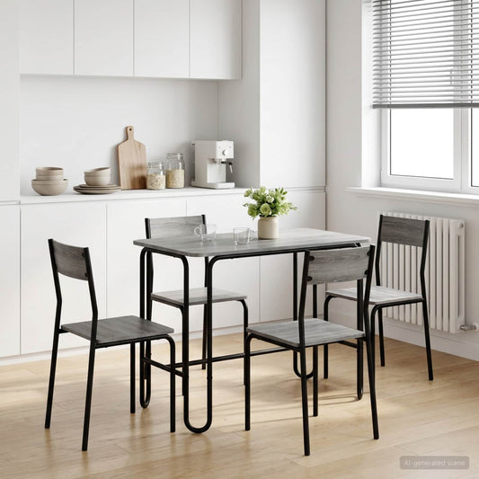 vidaXL Dining Table 100 x 50 x 75 cm Engineered Wood Grey Sonoma