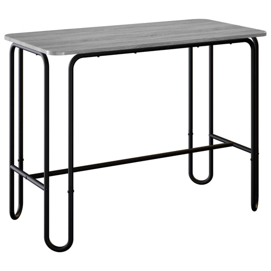 vidaXL Dining Table 100 x 50 x 75 cm Engineered Wood Grey Sonoma