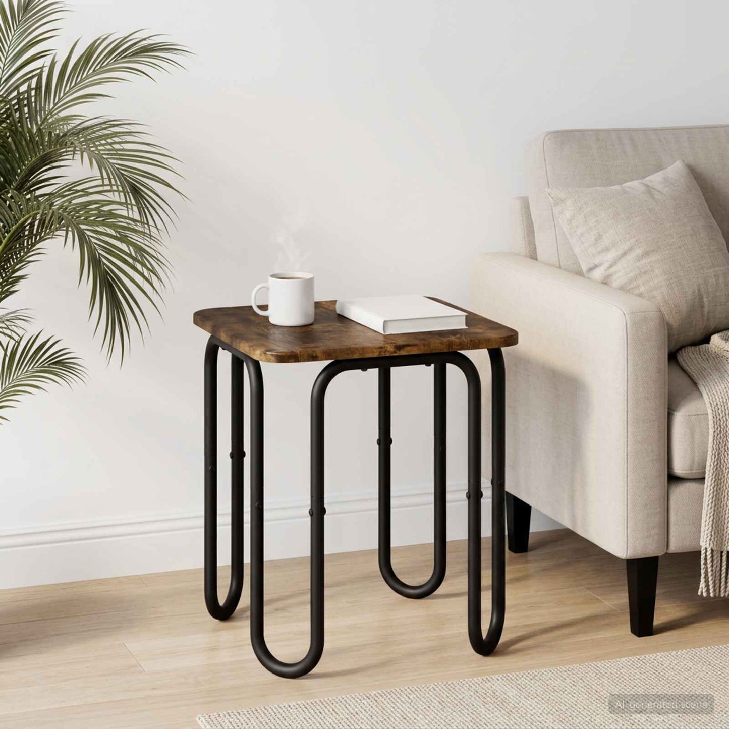 vidaXL Coffee Table Smoked Oak 40 x 40 x 45 cm Engineered Wood
