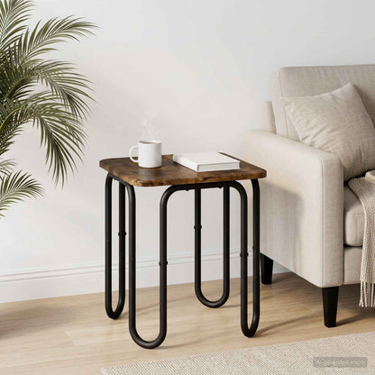 vidaXL Coffee Table Smoked Oak 40 x 40 x 45 cm Engineered Wood