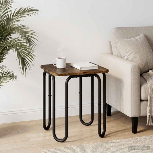 vidaXL Coffee Table Smoked Oak 40 x 40 x 45 cm Engineered Wood