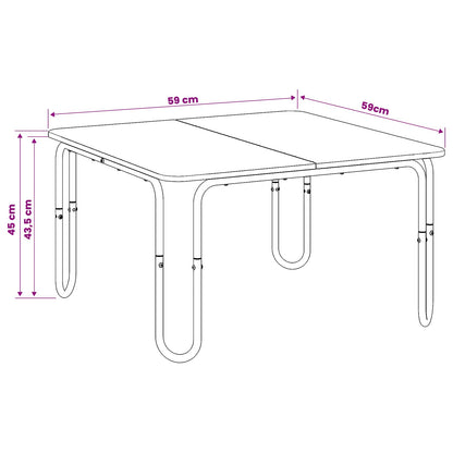 vidaXL Coffee Table Black 59 x 59 x 45 cm Engineered Wood