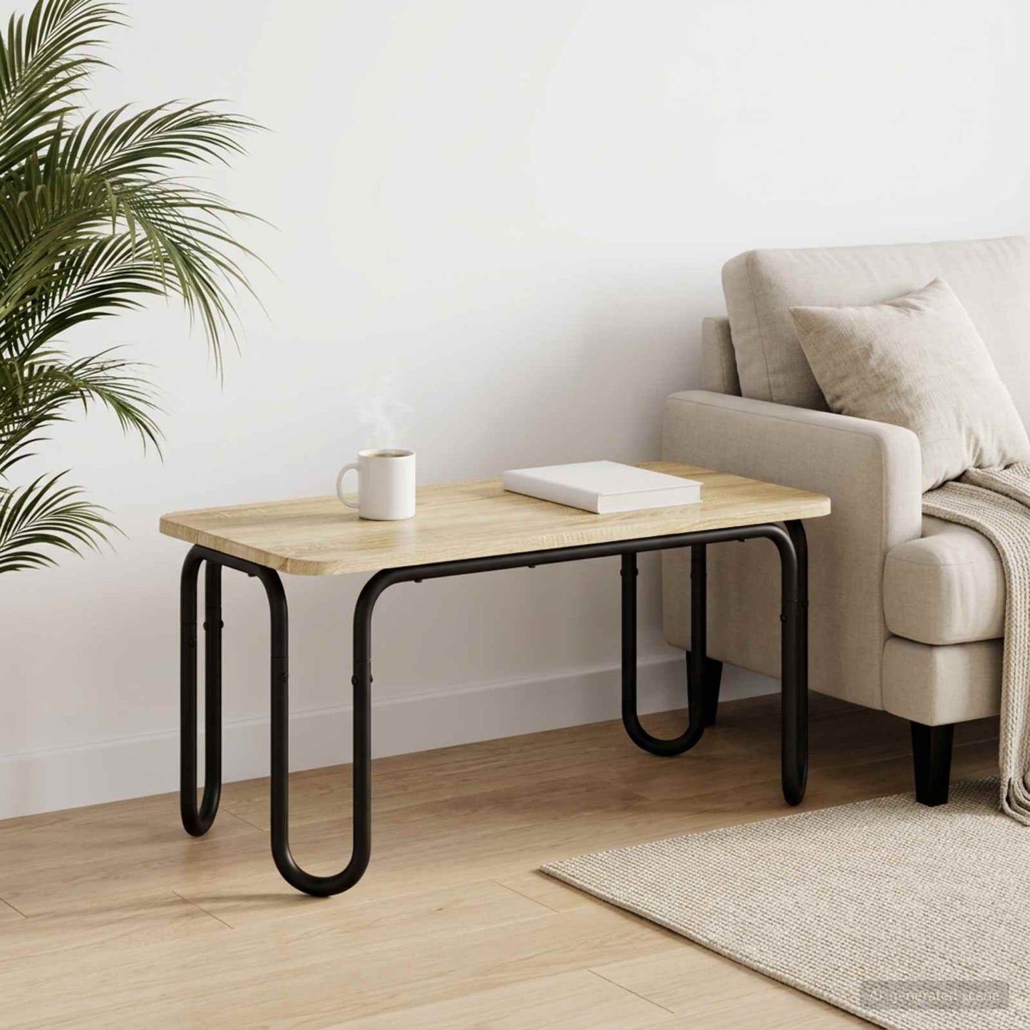 vidaXL Coffee Table Sonoma Oak 79.5 x 40 x 36 cm Engineered Wood