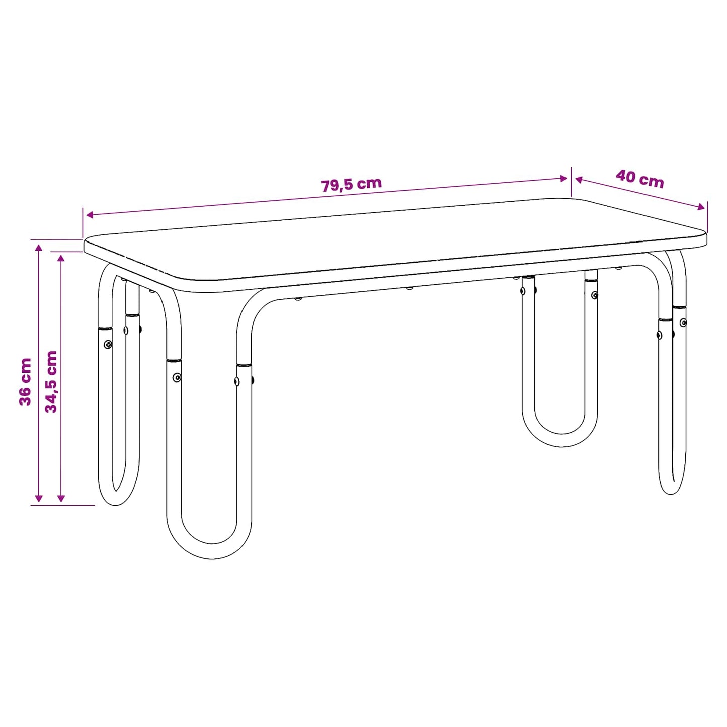 vidaXL Coffee Table Sonoma Oak 79.5 x 40 x 36 cm Engineered Wood