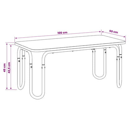 vidaXL Coffee Table Grey Sonoma 100 x 50 x 45 cm Engineered Wood