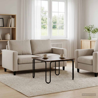 vidaXL Coffee Table Smoked Oak 79.5 x 79.5 x 45 cm Engineered Wood