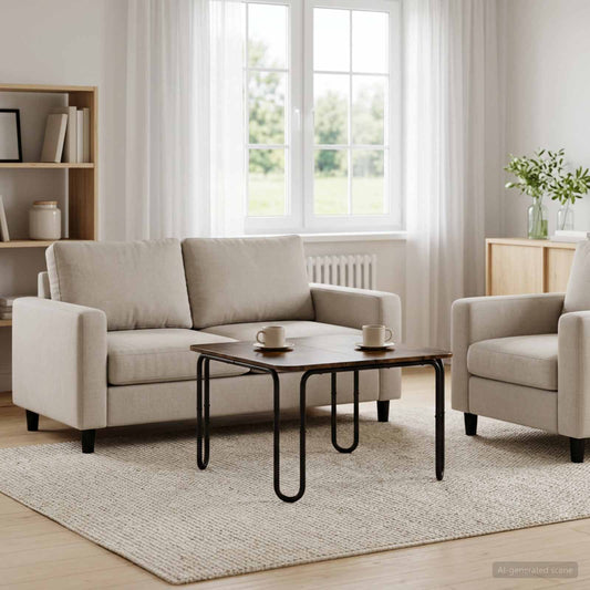vidaXL Coffee Table Smoked Oak 79.5 x 79.5 x 45 cm Engineered Wood