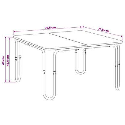vidaXL Coffee Table Smoked Oak 79.5 x 79.5 x 45 cm Engineered Wood