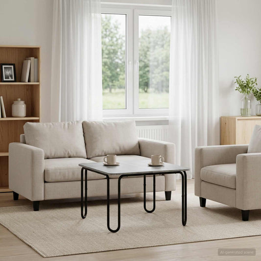 vidaXL Coffee Table Grey Sonoma 79.5 x 79.5 x 45 cm Engineered Wood
