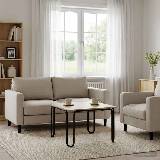 vidaXL Coffee Table Sonoma Oak 100 x 100 x 45 cm Engineered Wood