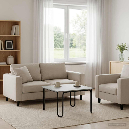 vidaXL Coffee Table Concrete Grey 100 x 100 x 45 cm Engineered Wood