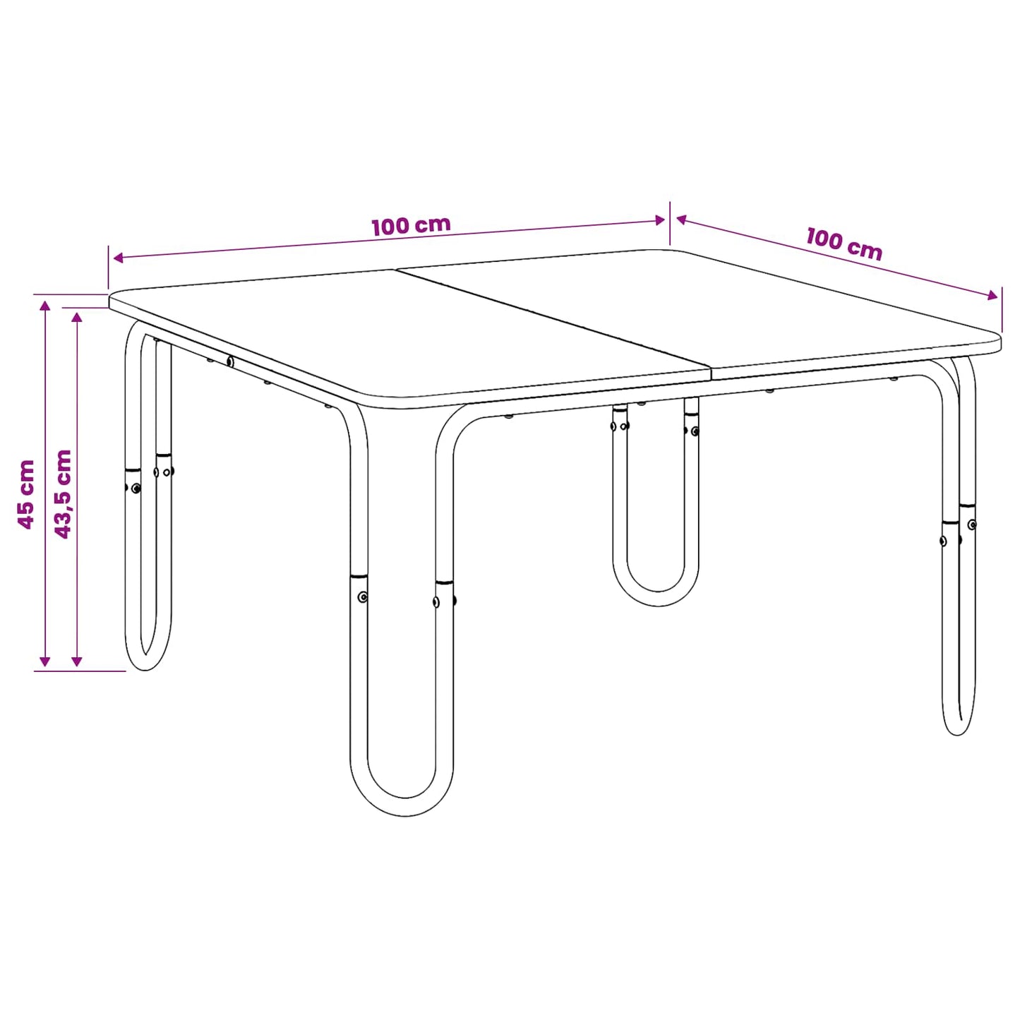 vidaXL Coffee Table Smoked Oak 100 x 100 x 45 cm Engineered Wood