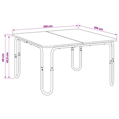 vidaXL Coffee Table Smoked Oak 100 x 100 x 45 cm Engineered Wood
