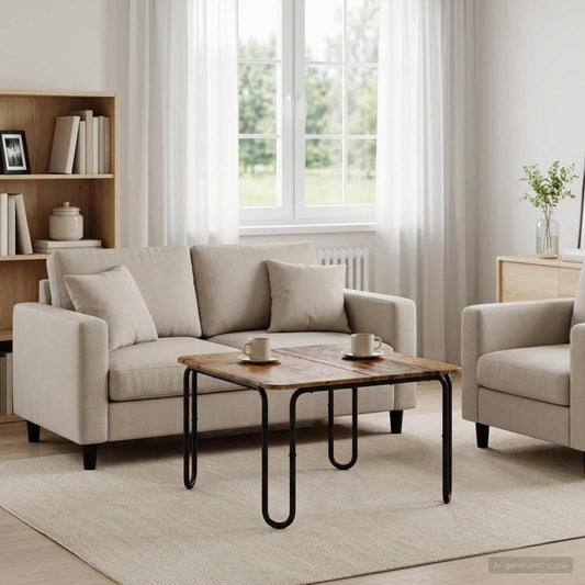 vidaXL Coffee Table Old Wood 100 x 100 x 45 cm Engineered Wood
