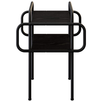 vidaXL Coffee Table Black Oak 40 x 40 x 51 cm Engineered Wood