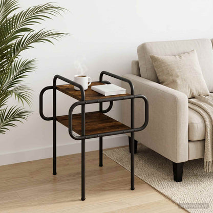 vidaXL Coffee Table Smoked Oak 40 x 40 x 51 cm Engineered Wood