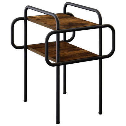 vidaXL Coffee Table Smoked Oak 40 x 40 x 51 cm Engineered Wood