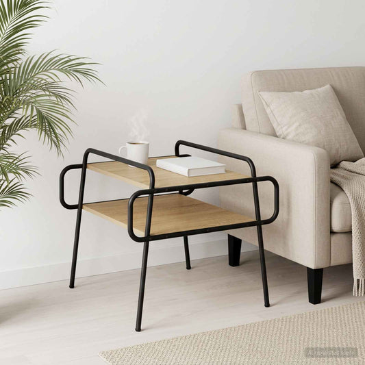 vidaXL Coffee Table Sonoma Oak 50 x 50 x 51 cm Engineered Wood