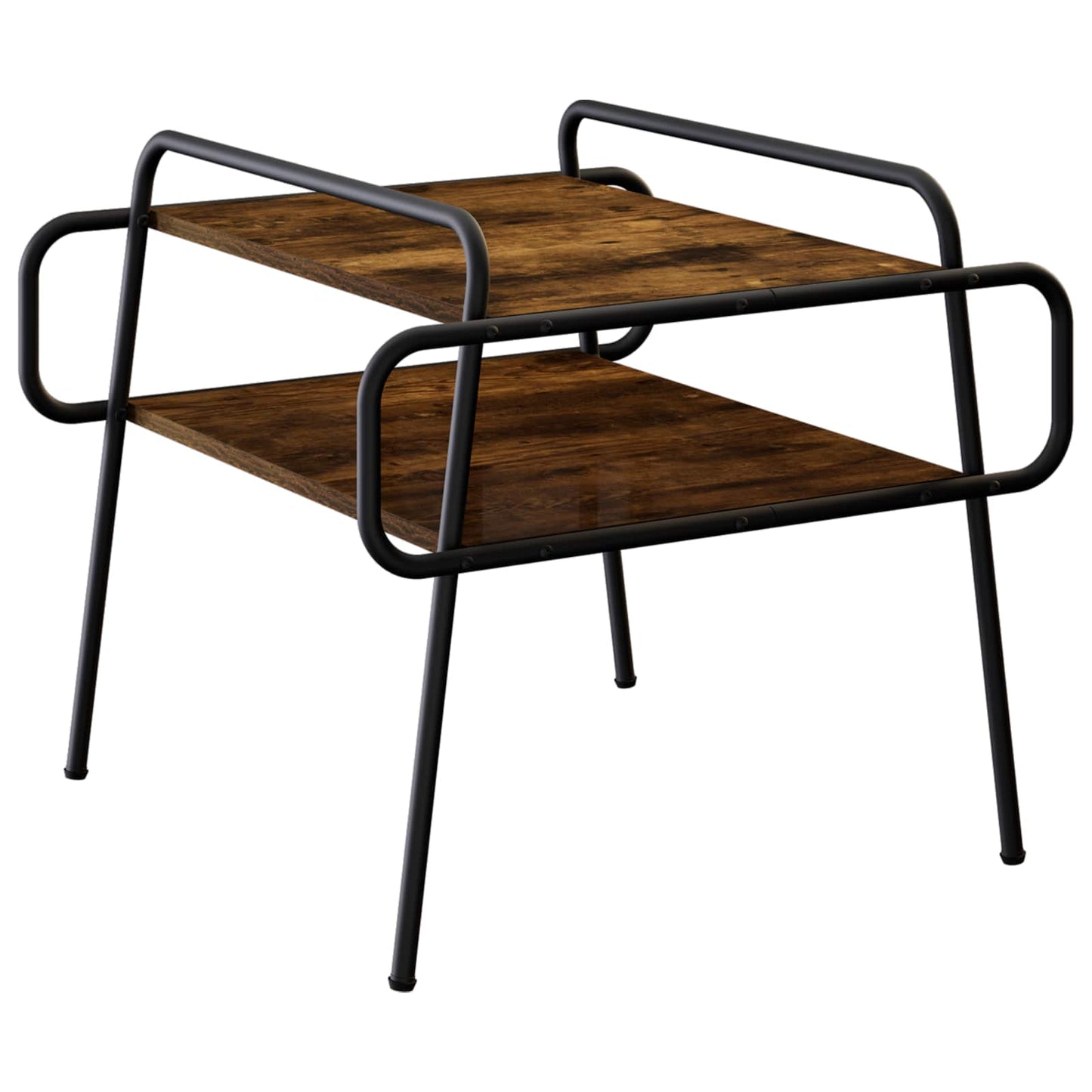 vidaXL Coffee Table Smoked Oak 50 x 50 x 51 cm Engineered Wood