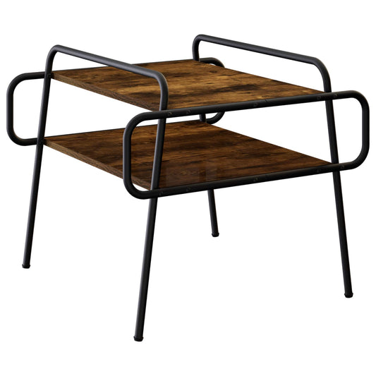 vidaXL Coffee Table Smoked Oak 50 x 50 x 51 cm Engineered Wood