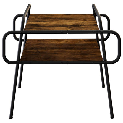 vidaXL Coffee Table Smoked Oak 50 x 50 x 51 cm Engineered Wood