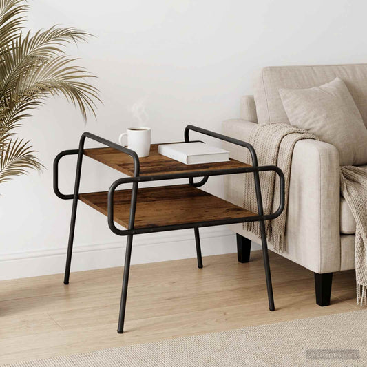 vidaXL Coffee Table Old Wood 50 x 50 x 51 cm Engineered Wood