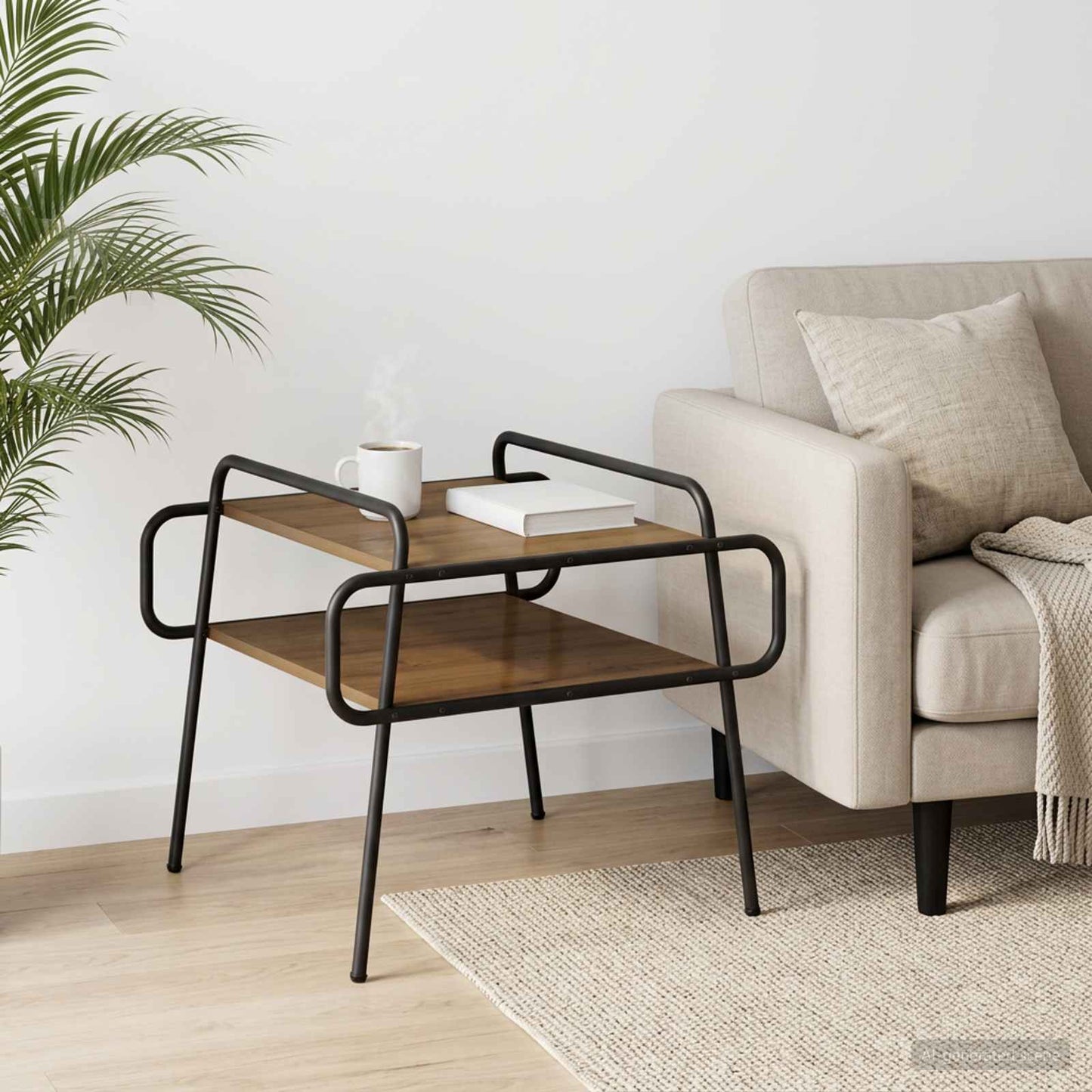 vidaXL Coffee Table Artisan Oak 50 x 50 x 51 cm Engineered Wood
