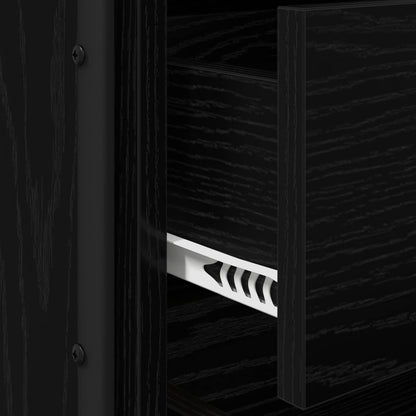 vidaXL Bedside Cabinet Black Oak 40 x 36.5 x 50 cm Engineered Wood
