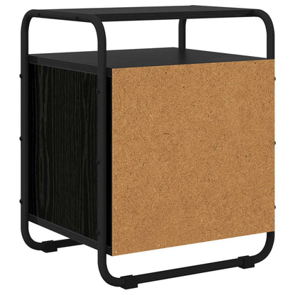 vidaXL Bedside Cabinet 2 pcs Black Oak 40 x 36.5 x 50 cm