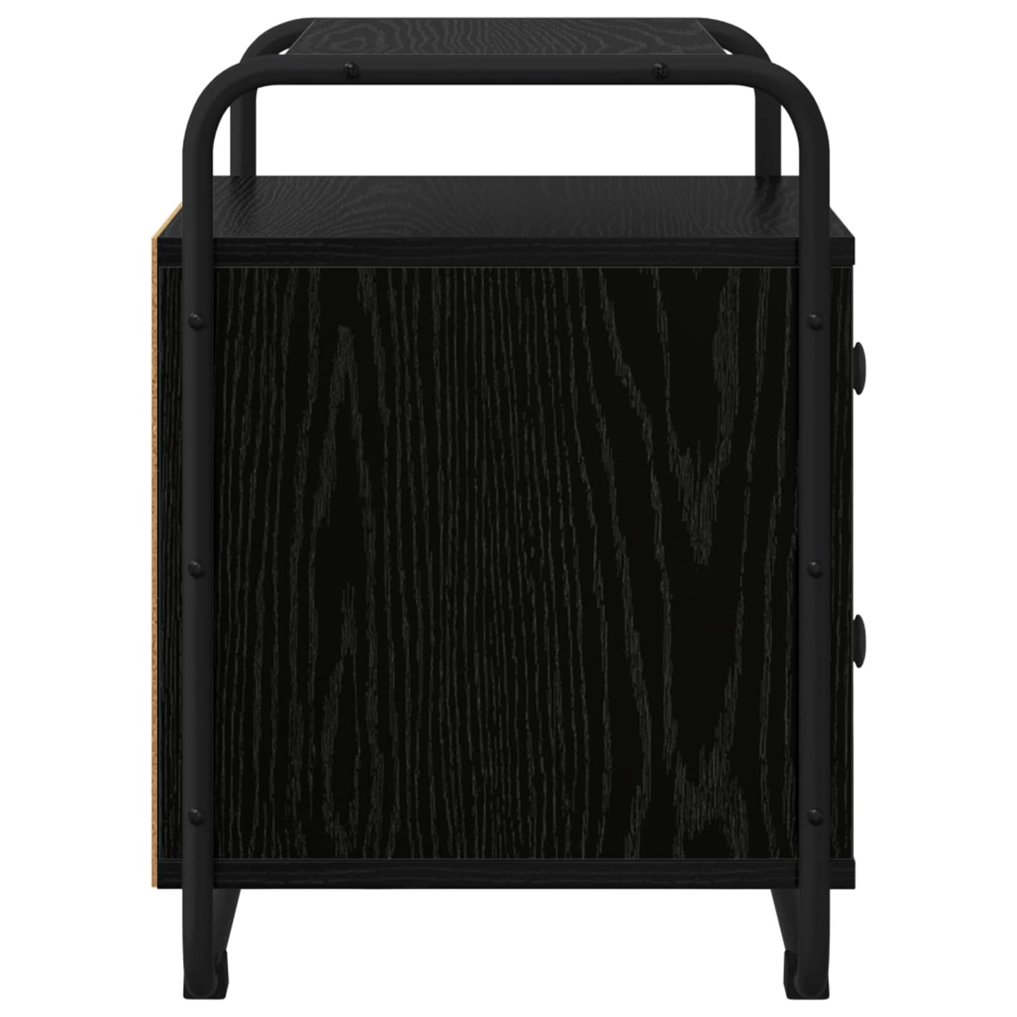 vidaXL Bedside Cabinet 2 pcs Black Oak 40 x 36.5 x 50 cm