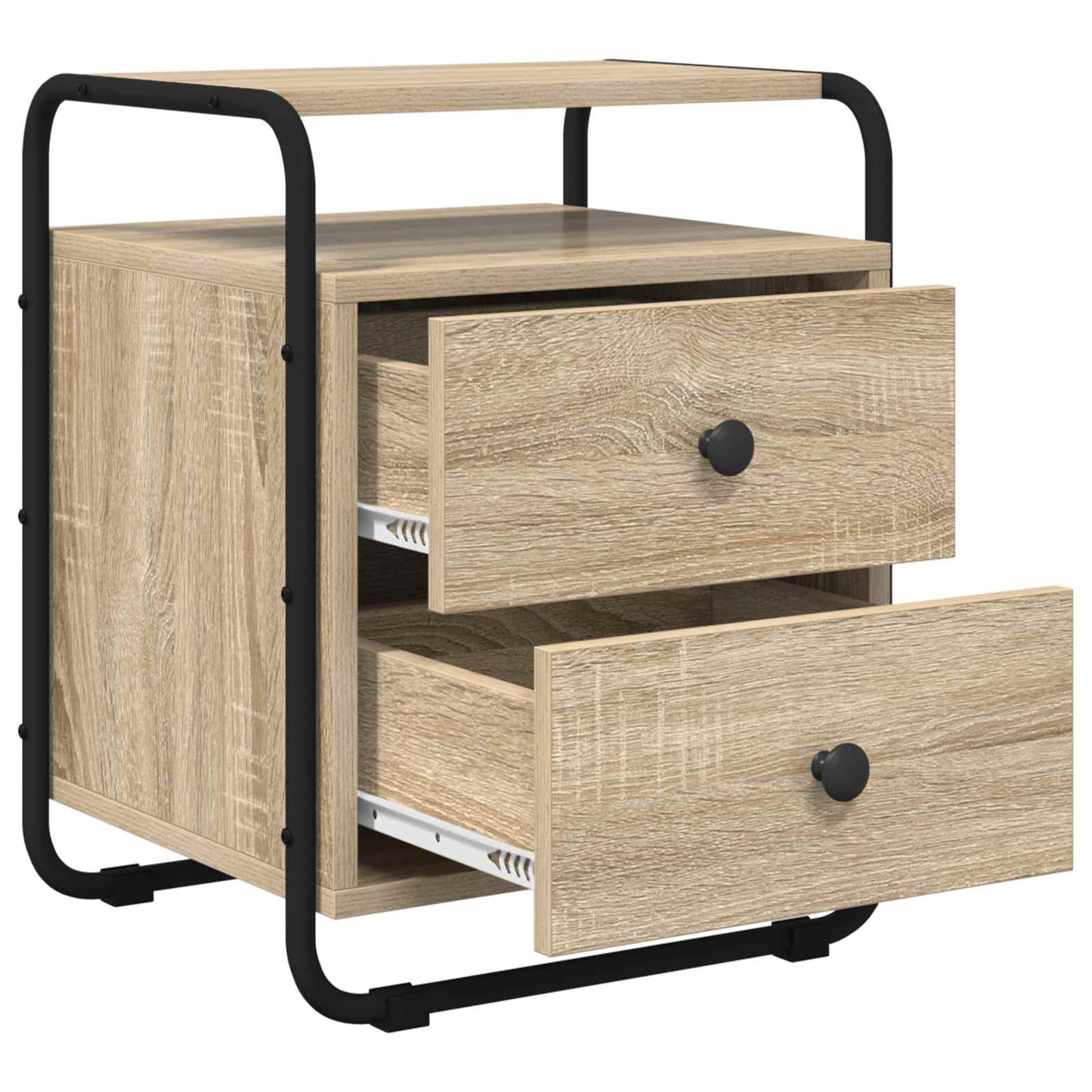 vidaXL Bedside Cabinet 2 pcs Sonoma Oak 40 x 36.5 x 50 cm