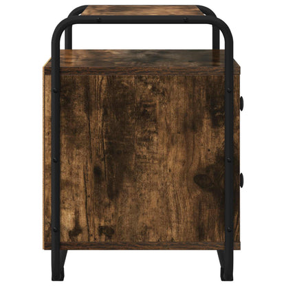 vidaXL Bedside Cabinet 2 pcs Smoked Oak 40 x 36.5 x 50 cm