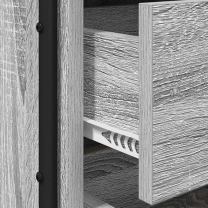 vidaXL Bedside Cabinet Grey Sonoma 40 x 36.5 x 50 cm Engineered Wood