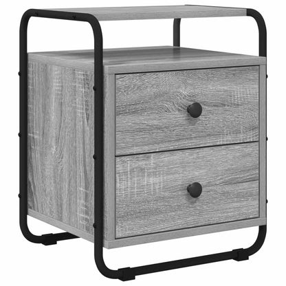 vidaXL Bedside Cabinet Grey Sonoma 40 x 36.5 x 50 cm Engineered Wood
